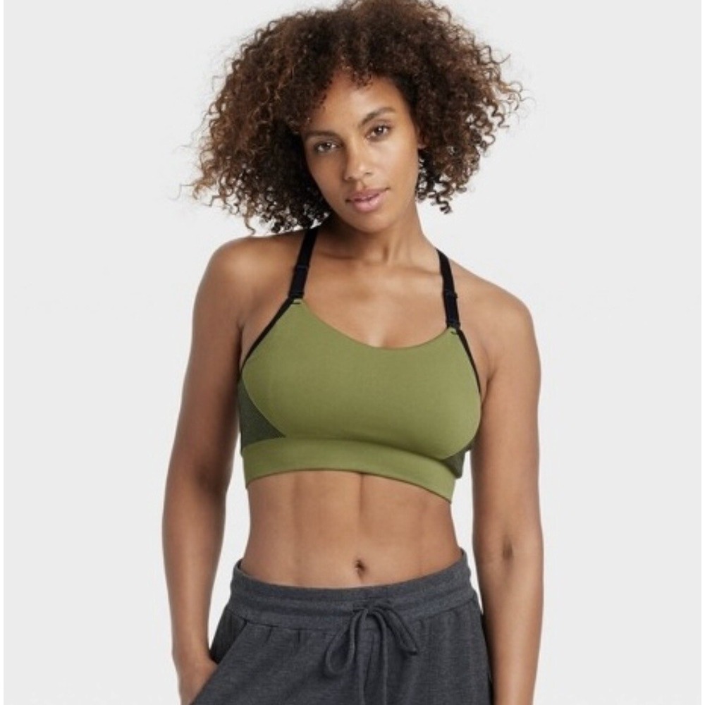 Auden‎ Women's Nursing Yoga Bra Green Size Small
